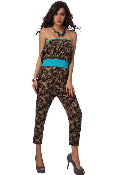 Army Dark Green Romper - waistshaper