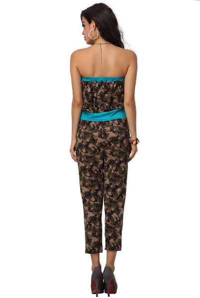 Army Dark Green Romper - waistshaper