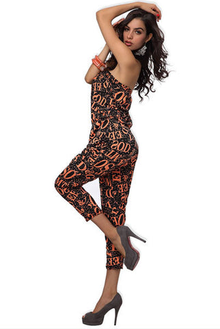Claire Orange Romper - waistshaper