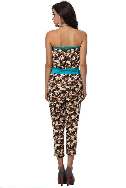 Army Biege Romper - waistshaper