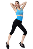Yoga Blue Waist Elastic Sports Pants - waistshaper