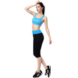 Yoga Blue Waist Elastic Sports Pants - waistshaper