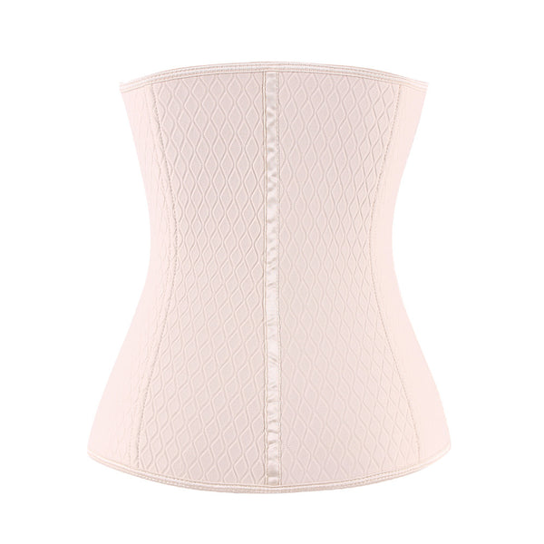 Nude Neoprene Steel Boned Lattice Waist Trainer - waistshaper