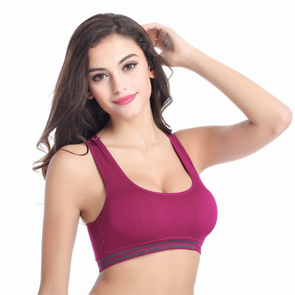 Red Wireless Women Sports Bra - waistshaper