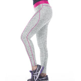 Silver Color Verticle Rose Red Line Custom Printed Leggings - waistshaper