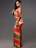 Double-Layered Slash Neck Women's Maxi Dress - waistshaper