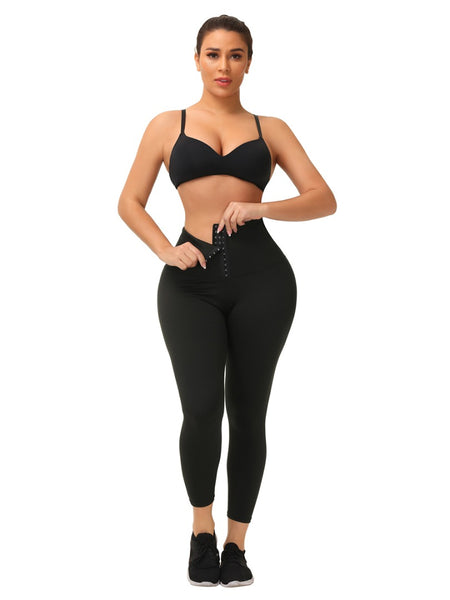 Black High Waisted Waist Trainer Leggings