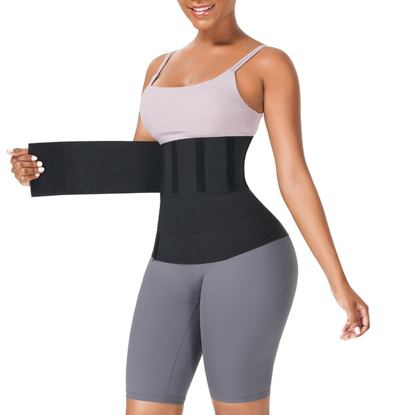 Latex Belly Wrap Compression Band in Black