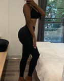 Black High Waisted Waist Trainer Leggings