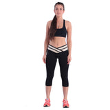 Black Mid-calf Sport Pants - waistshaper