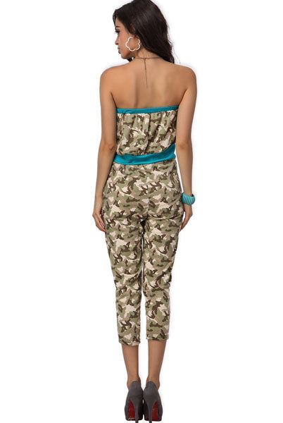 Army Green Romper - waistshaper