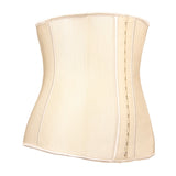 9 Steel Boned Nude Latex Waist Trainer - waistshaper