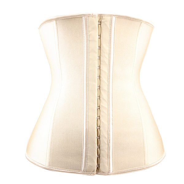 9 Steel Boned Nude Latex Waist Trainer - waistshaper