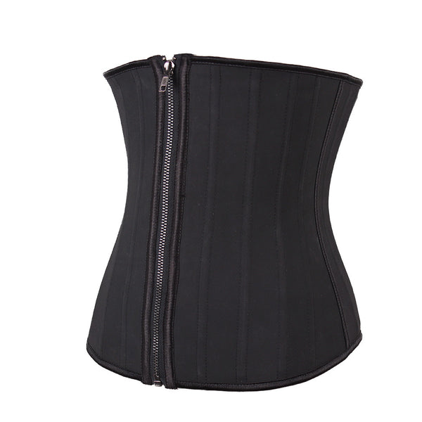 25 Steel Bone Latex Zip & Clip Waist Trainer - waistshaper