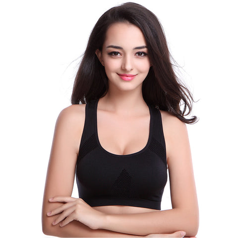 Women Black U-neck Sports Bra - waistshaper