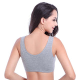 Ladies Grey Padded Sports Bra - waistshaper