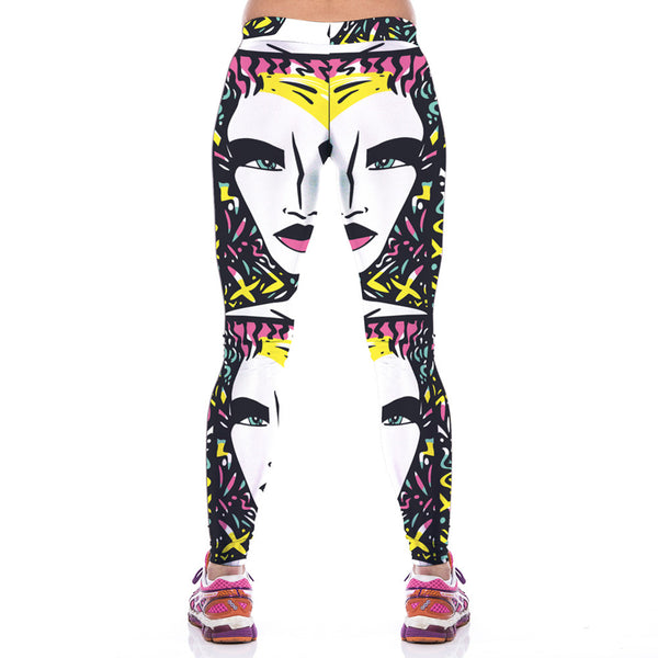 Sexy Blondie Print Funky Leggings Women Yoga Pants - waistshaper