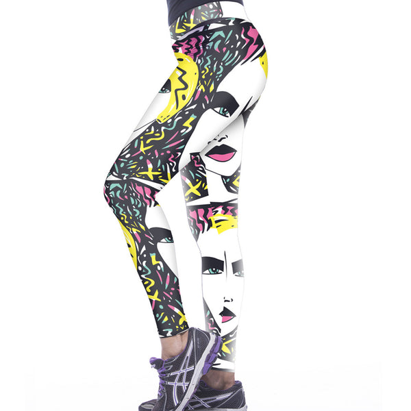 Sexy Blondie Print Funky Leggings Women Yoga Pants - waistshaper