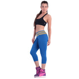 Women's Blue Athletic Leggings - waistshaper