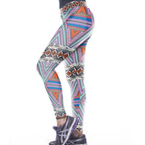 Women Geometry Pattern Fitness Yoga Leggings - waistshaper