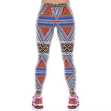 Women Geometry Pattern Fitness Yoga Leggings - waistshaper